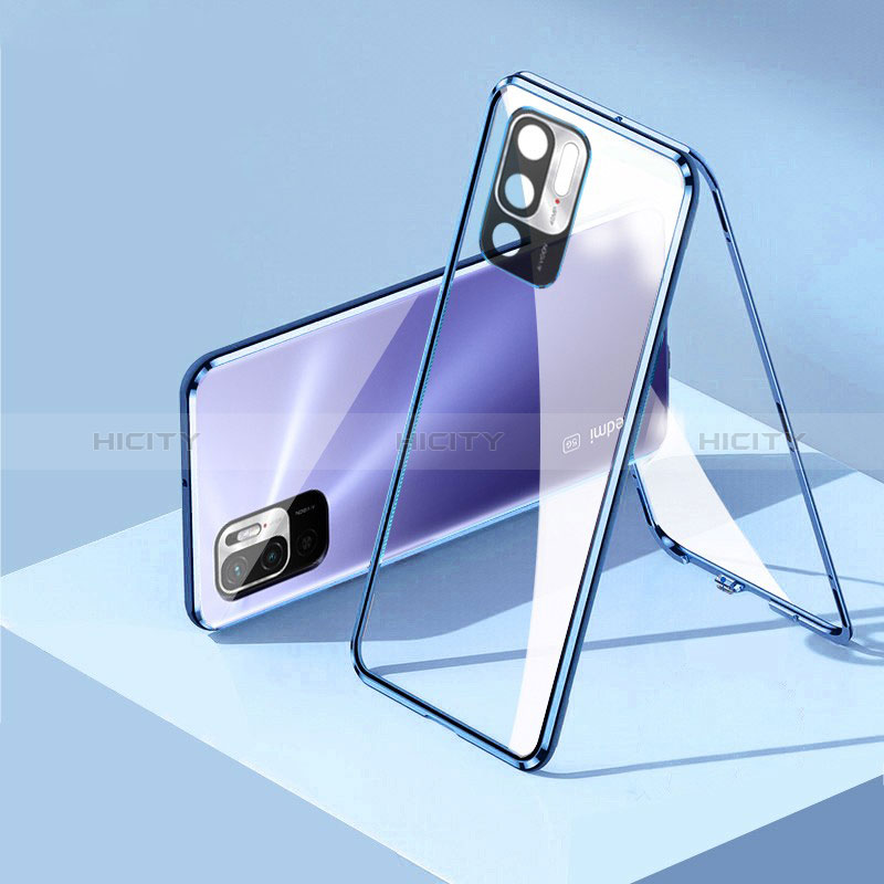 Funda Bumper Lujo Marco de Aluminio Espejo 360 Grados Carcasa P01 para Xiaomi POCO M3 Pro 5G