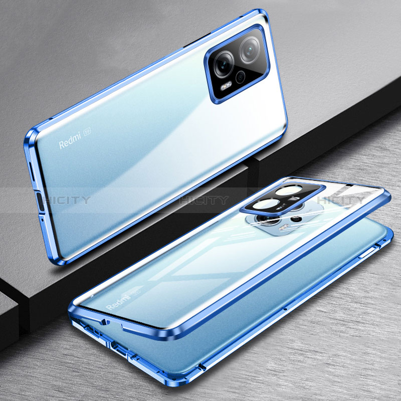 Funda Bumper Lujo Marco de Aluminio Espejo 360 Grados Carcasa P01 para Xiaomi Poco X4 GT 5G