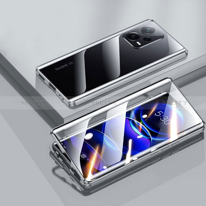 Funda Bumper Lujo Marco de Aluminio Espejo 360 Grados Carcasa P01 para Xiaomi Poco X5 5G