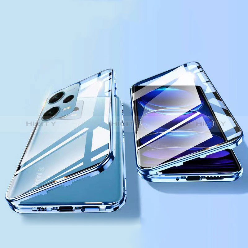 Funda Bumper Lujo Marco de Aluminio Espejo 360 Grados Carcasa P01 para Xiaomi Redmi Note 12 Explorer