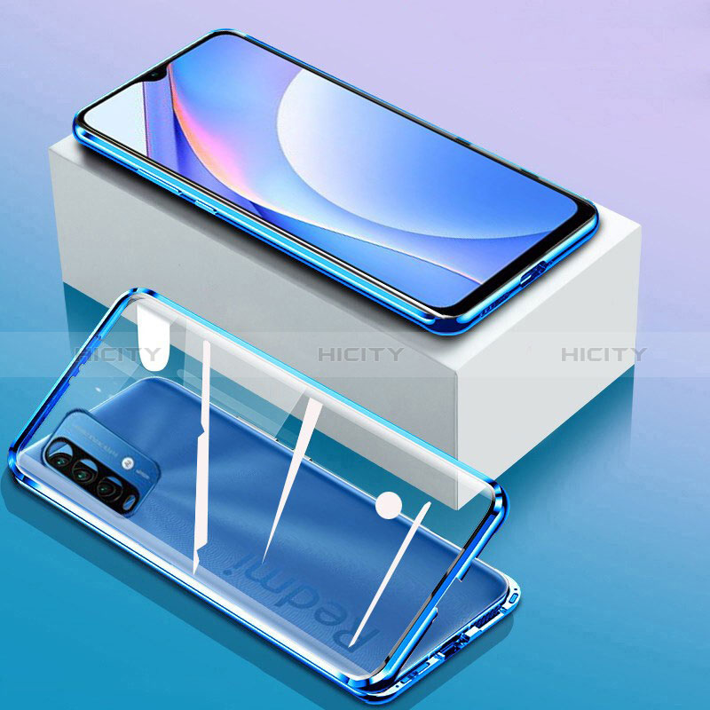 Funda Bumper Lujo Marco de Aluminio Espejo 360 Grados Carcasa P01 para Xiaomi Redmi Note 9 4G