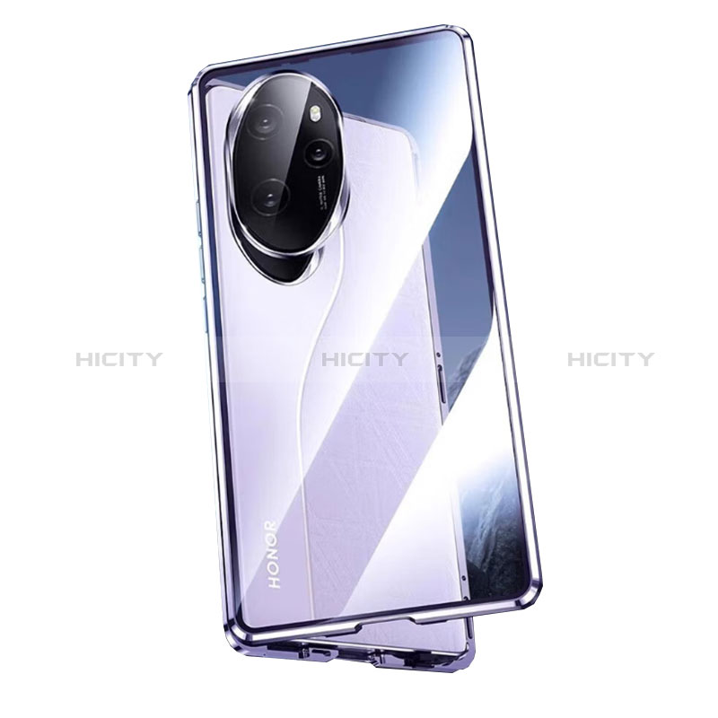 Funda Bumper Lujo Marco de Aluminio Espejo 360 Grados Carcasa P02 para Huawei Honor 100 Pro 5G