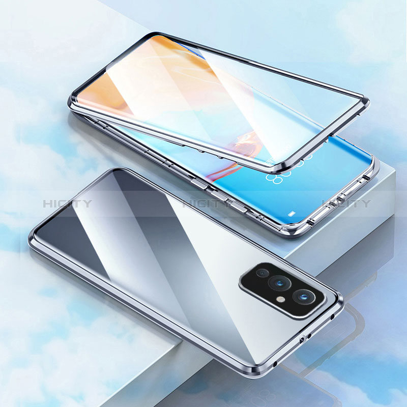 Funda Bumper Lujo Marco de Aluminio Espejo 360 Grados Carcasa P02 para OnePlus 9 5G