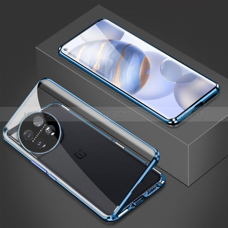 Funda Bumper Lujo Marco de Aluminio Espejo 360 Grados Carcasa P03 para OnePlus Ace 2 Pro 5G