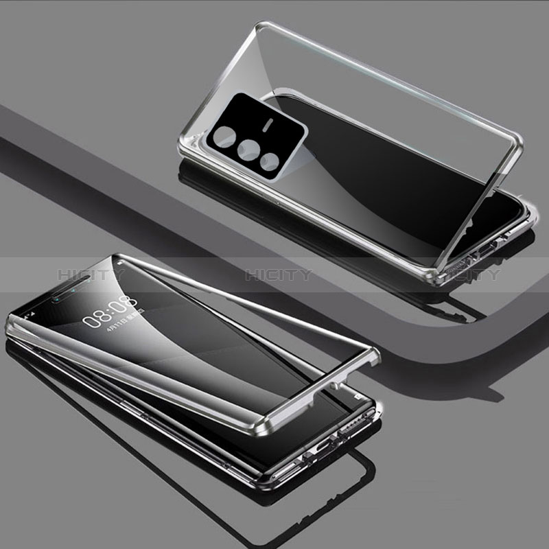 Funda Bumper Lujo Marco de Aluminio Espejo 360 Grados Carcasa P03 para Vivo V23 Pro 5G