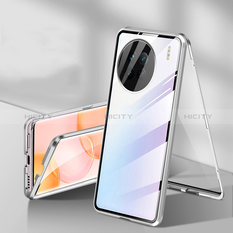 Funda Bumper Lujo Marco de Aluminio Espejo 360 Grados Carcasa P04 para OnePlus Ace 2 5G