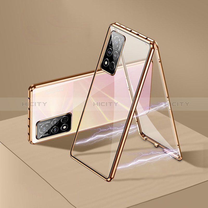 Funda Bumper Lujo Marco de Aluminio Espejo 360 Grados Carcasa P05 para Huawei Honor V40 5G