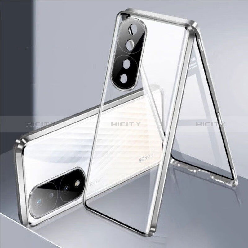 Funda Bumper Lujo Marco de Aluminio Espejo 360 Grados Carcasa para Huawei Honor 80 Pro 5G