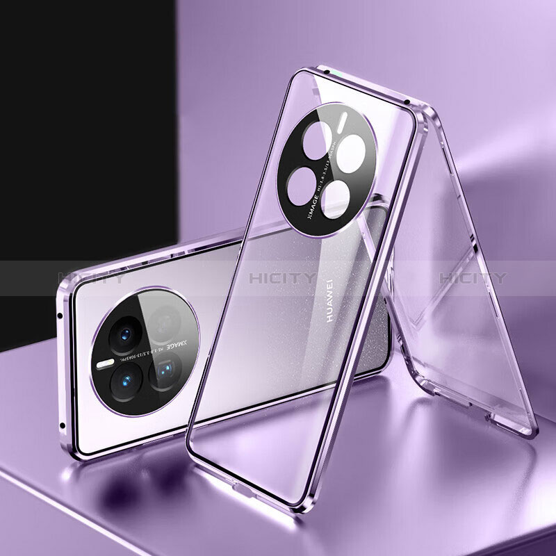 Funda Bumper Lujo Marco de Aluminio Espejo 360 Grados Carcasa para Huawei Mate 50