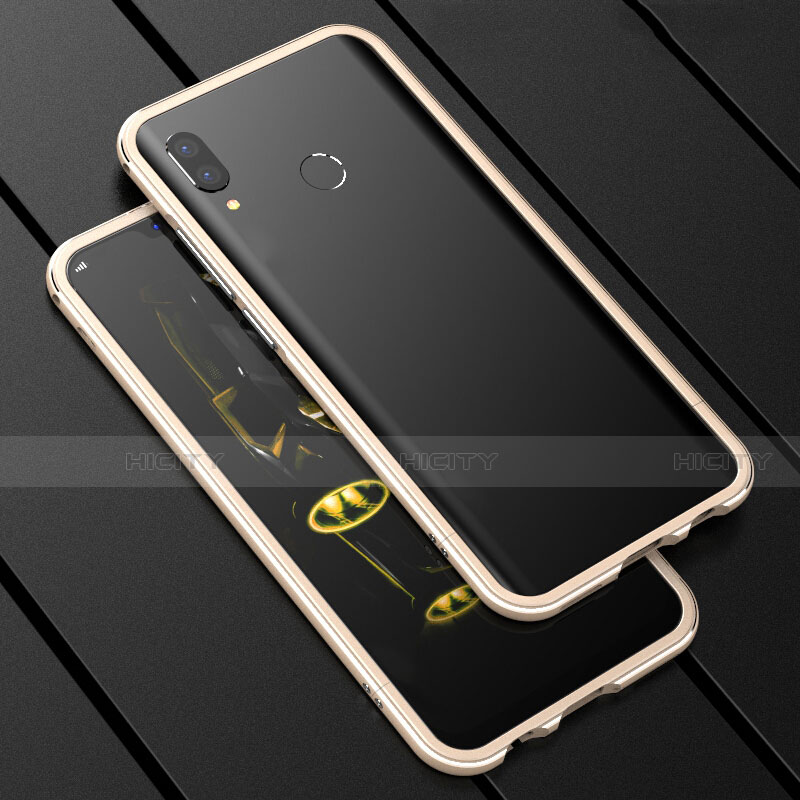 Funda Bumper Lujo Marco de Aluminio Espejo 360 Grados Carcasa para Huawei Nova 3i Oro