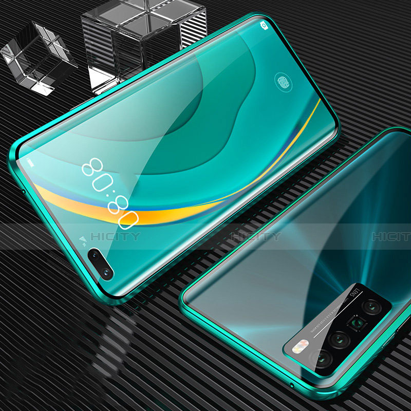 Funda Bumper Lujo Marco de Aluminio Espejo 360 Grados Carcasa para Huawei Nova 7 Pro 5G Verde