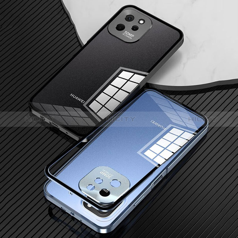 Funda Bumper Lujo Marco de Aluminio Espejo 360 Grados Carcasa para Huawei Nova Y61