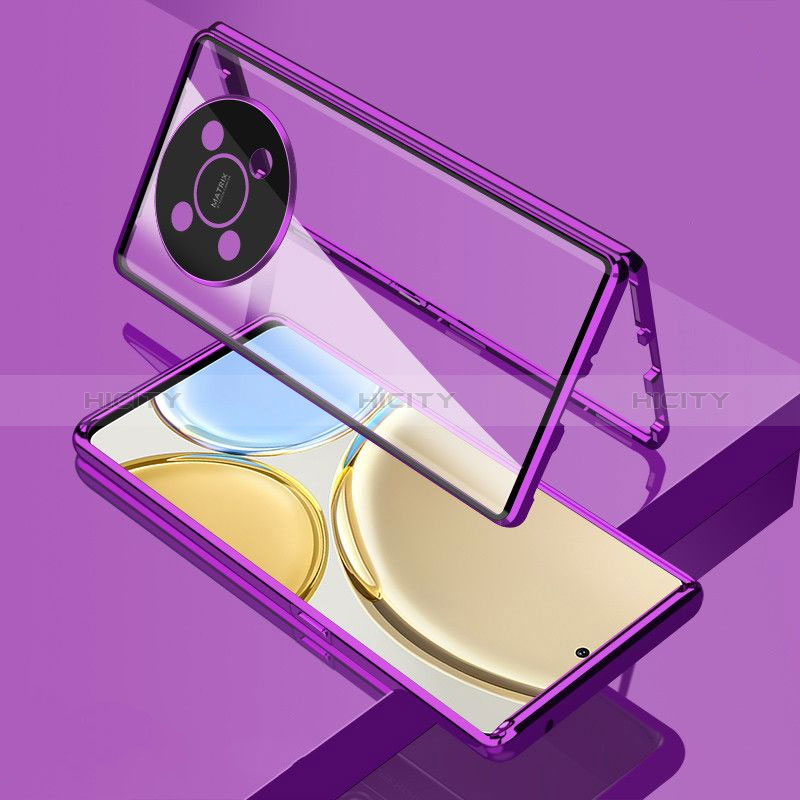 Funda Bumper Lujo Marco de Aluminio Espejo 360 Grados Carcasa para Huawei Nova Y91