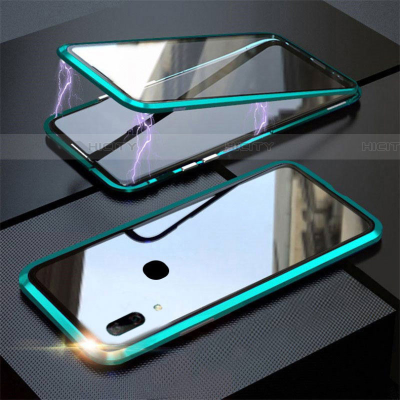 Funda Bumper Lujo Marco de Aluminio Espejo 360 Grados Carcasa para Huawei P Smart Z Verde