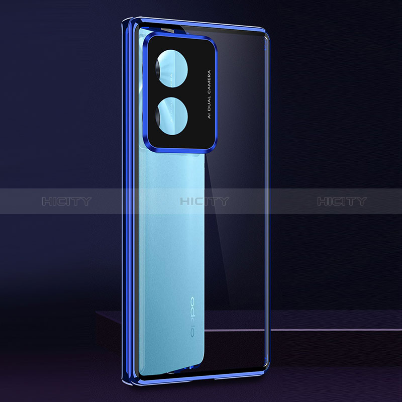 Funda Bumper Lujo Marco de Aluminio Espejo 360 Grados Carcasa para Oppo A1 Pro 5G