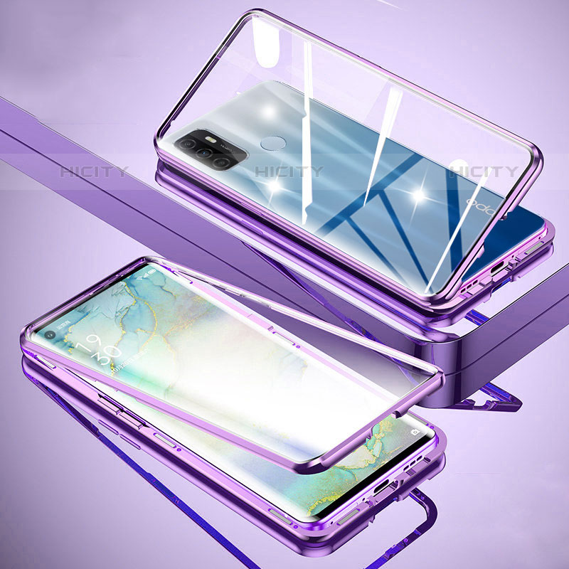 Funda Bumper Lujo Marco de Aluminio Espejo 360 Grados Carcasa para Oppo A11s