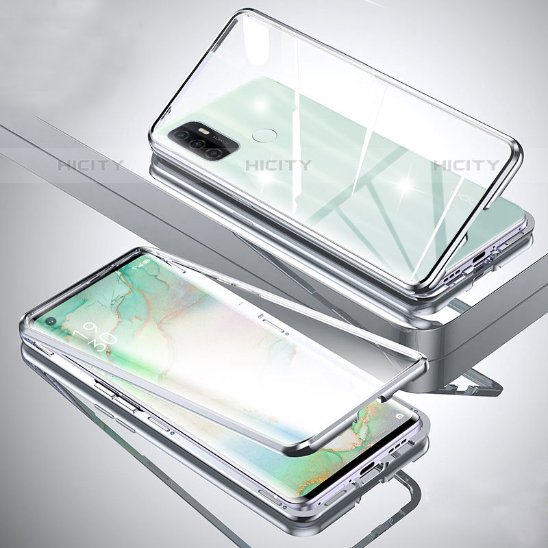 Funda Bumper Lujo Marco de Aluminio Espejo 360 Grados Carcasa para Oppo A11s