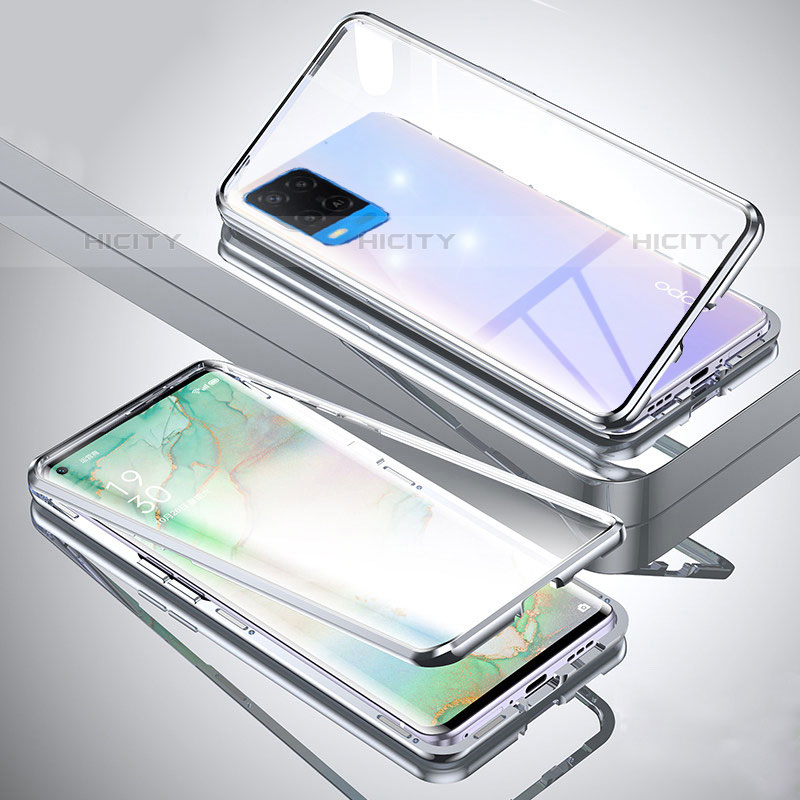 Funda Bumper Lujo Marco de Aluminio Espejo 360 Grados Carcasa para Oppo A54 4G