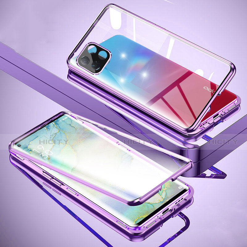 Funda Bumper Lujo Marco de Aluminio Espejo 360 Grados Carcasa para Oppo A72 5G