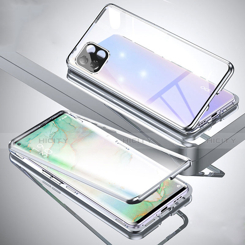 Funda Bumper Lujo Marco de Aluminio Espejo 360 Grados Carcasa para Oppo A73 5G