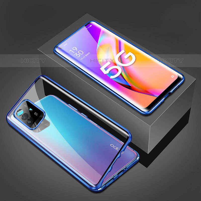 Funda Bumper Lujo Marco de Aluminio Espejo 360 Grados Carcasa para Oppo A94 5G