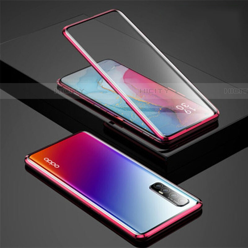 Funda Bumper Lujo Marco de Aluminio Espejo 360 Grados Carcasa para Oppo Reno3 Pro