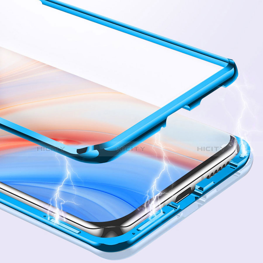 Funda Bumper Lujo Marco de Aluminio Espejo 360 Grados Carcasa para Oppo Reno4 SE 5G