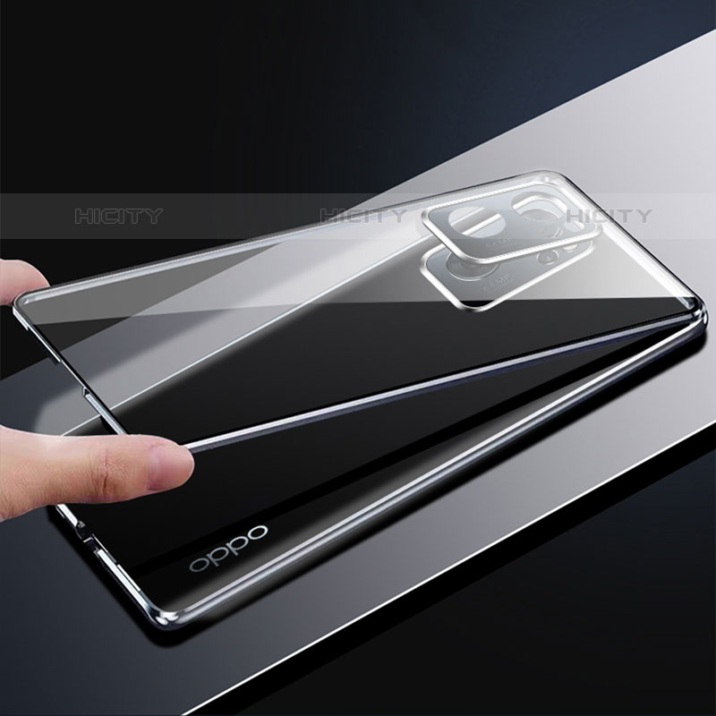 Funda Bumper Lujo Marco de Aluminio Espejo 360 Grados Carcasa para Oppo Reno7 SE 5G