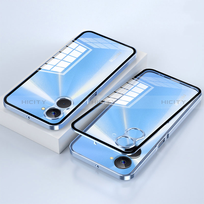 Funda Bumper Lujo Marco de Aluminio Espejo 360 Grados Carcasa para Realme 10S 5G