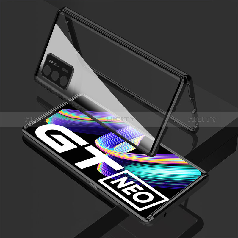 Funda Bumper Lujo Marco de Aluminio Espejo 360 Grados Carcasa para Realme GT Neo 5G