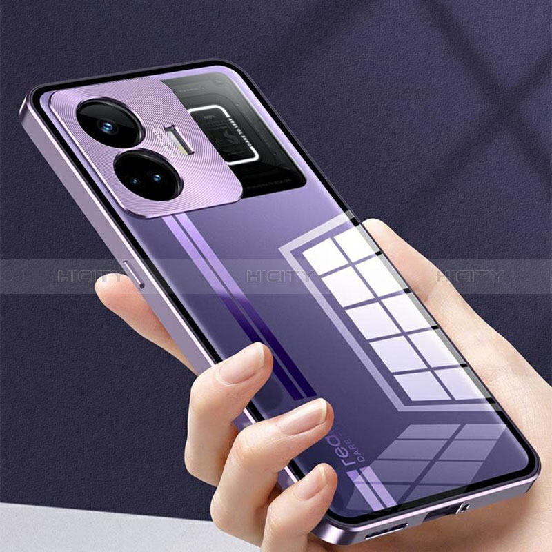 Funda Bumper Lujo Marco de Aluminio Espejo 360 Grados Carcasa para Realme GT3 5G