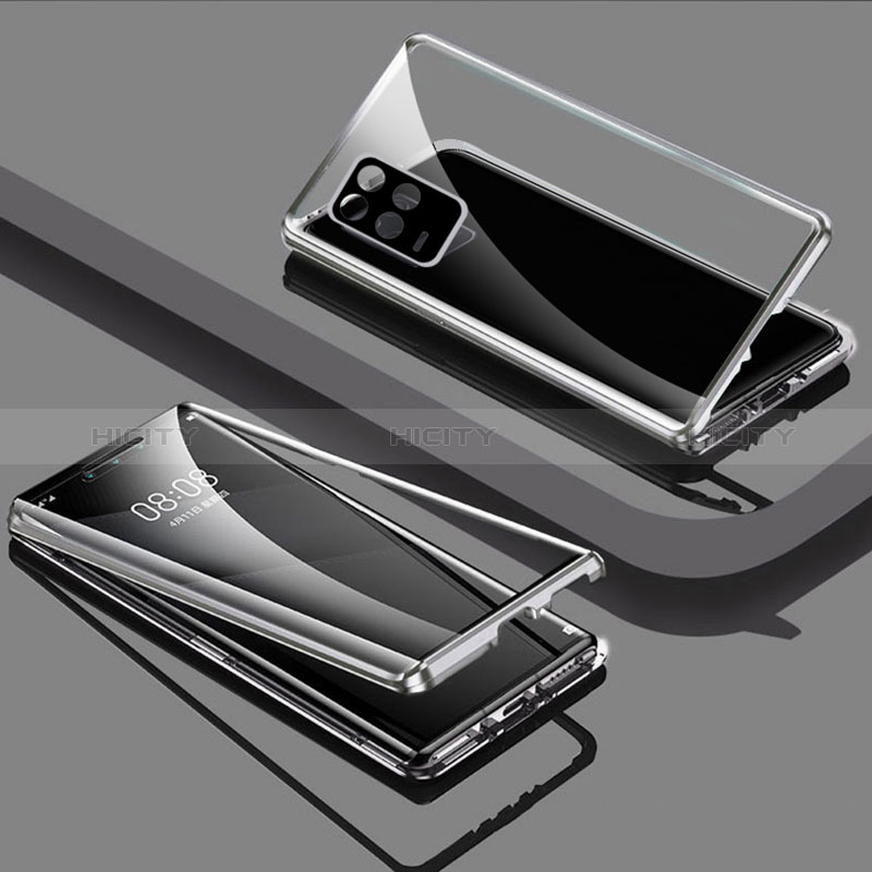 Funda Bumper Lujo Marco de Aluminio Espejo 360 Grados Carcasa para Realme Q3 5G