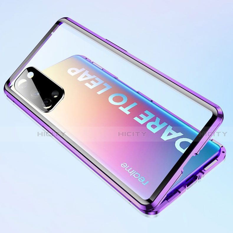 Funda Bumper Lujo Marco de Aluminio Espejo 360 Grados Carcasa para Realme V15 5G