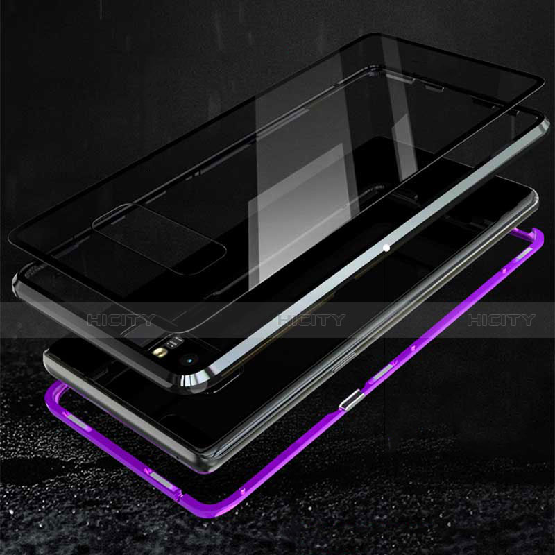 Funda Bumper Lujo Marco de Aluminio Espejo 360 Grados Carcasa para Samsung Galaxy Note 8 Duos N950F