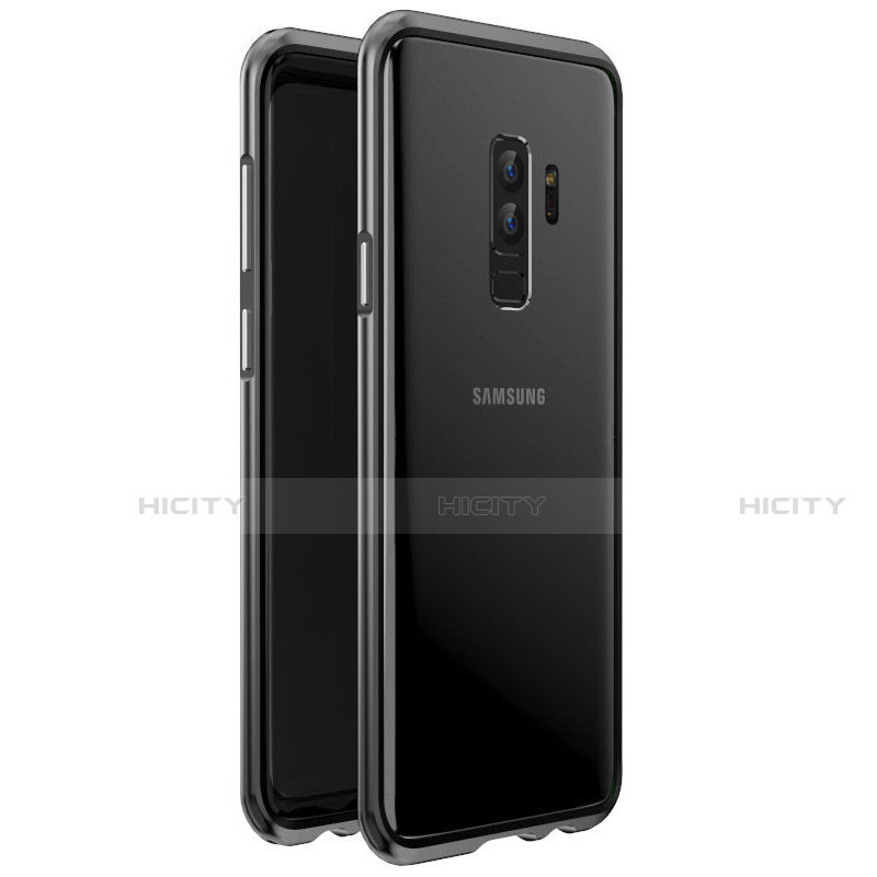 Funda Bumper Lujo Marco de Aluminio Espejo 360 Grados Carcasa para Samsung Galaxy S9 Plus Negro