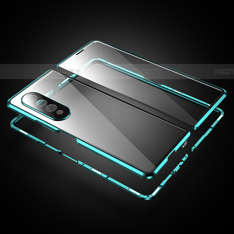 Funda Bumper Lujo Marco de Aluminio Espejo 360 Grados Carcasa para Samsung Galaxy Z Fold4 5G