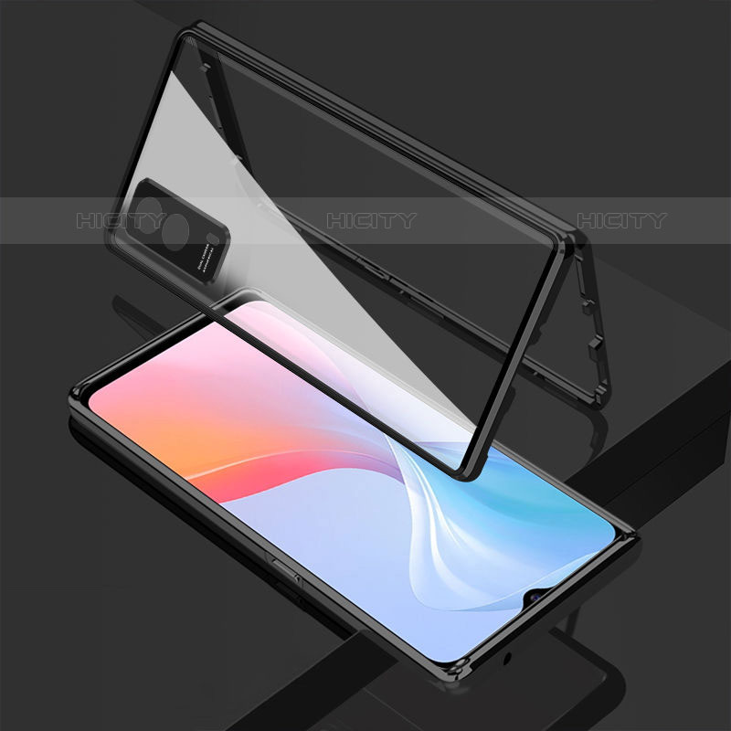 Funda Bumper Lujo Marco de Aluminio Espejo 360 Grados Carcasa para Vivo iQOO Z5x 5G