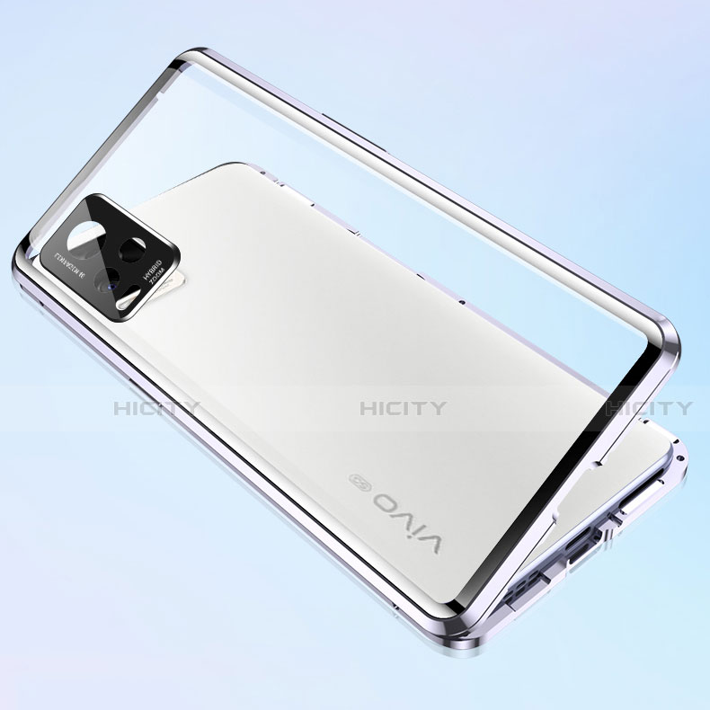 Funda Bumper Lujo Marco de Aluminio Espejo 360 Grados Carcasa para Vivo V20 Pro 5G