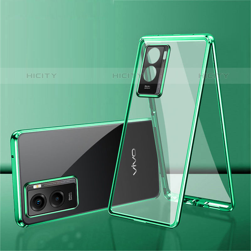 Funda Bumper Lujo Marco de Aluminio Espejo 360 Grados Carcasa para Vivo Y55s (2021)