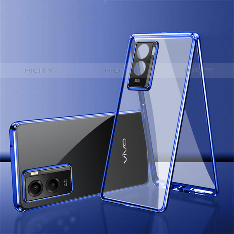 Funda Bumper Lujo Marco de Aluminio Espejo 360 Grados Carcasa para Vivo Y72t