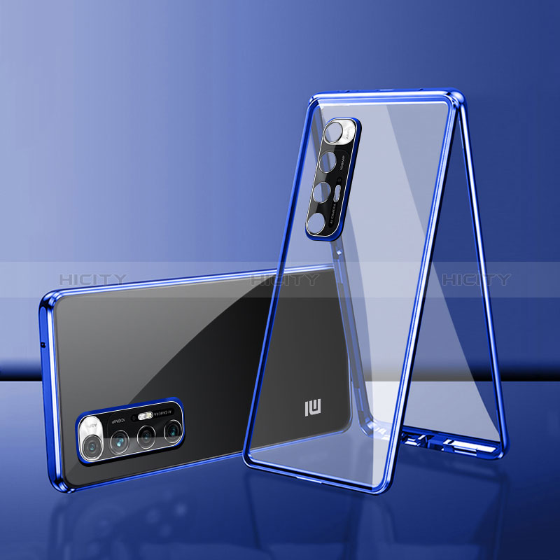 Funda Bumper Lujo Marco de Aluminio Espejo 360 Grados Carcasa para Xiaomi Mi 10S 5G Azul