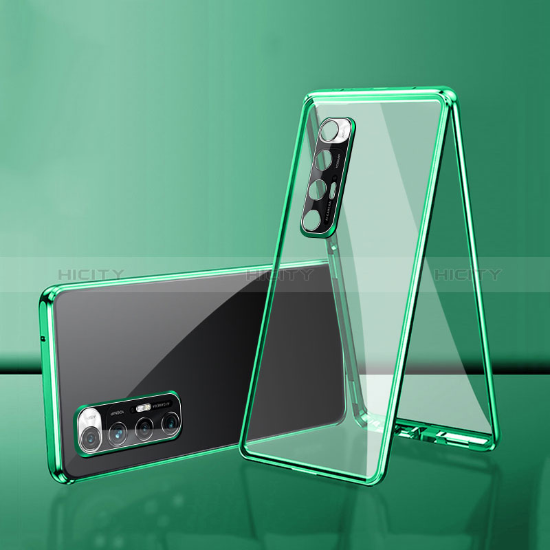 Funda Bumper Lujo Marco de Aluminio Espejo 360 Grados Carcasa para Xiaomi Mi 10S 5G Verde