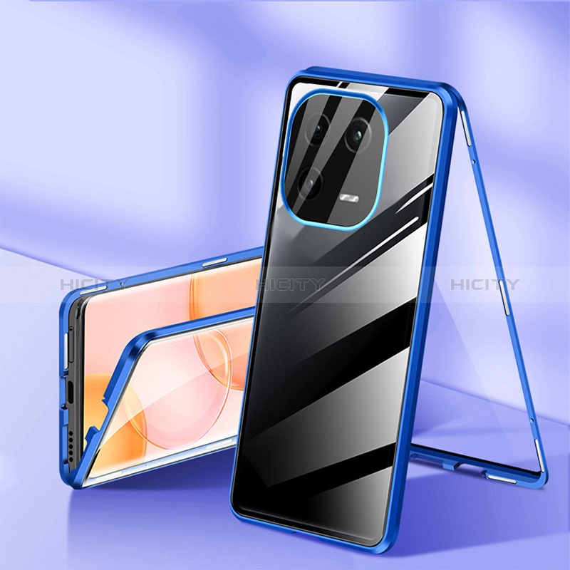 Funda Bumper Lujo Marco de Aluminio Espejo 360 Grados Carcasa para Xiaomi Mi 13 5G Azul