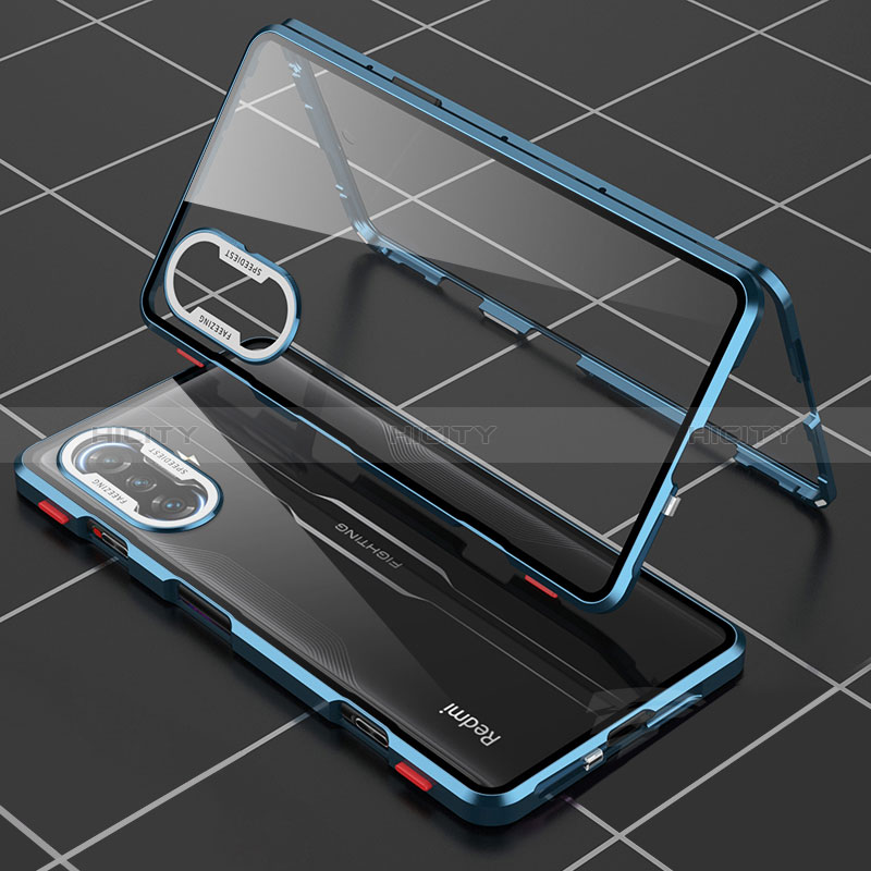 Funda Bumper Lujo Marco de Aluminio Espejo 360 Grados Carcasa para Xiaomi Poco F3 GT 5G