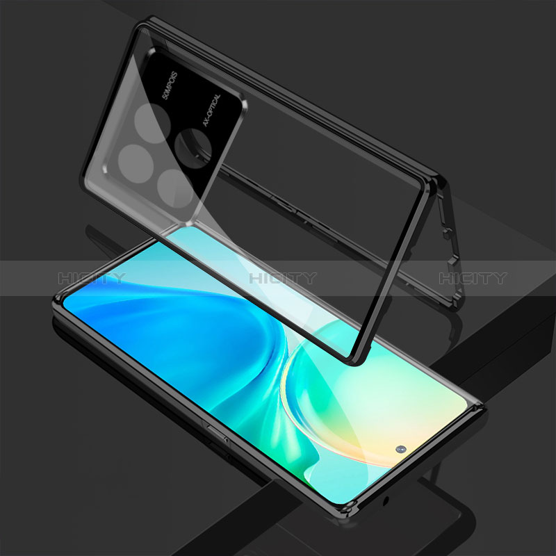 Funda Bumper Lujo Marco de Aluminio Espejo 360 Grados Carcasa para Xiaomi Redmi K70 5G