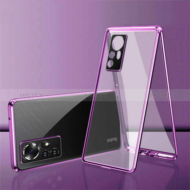 Funda Bumper Lujo Marco de Aluminio Espejo 360 Grados Carcasa para Xiaomi Redmi Note 12S