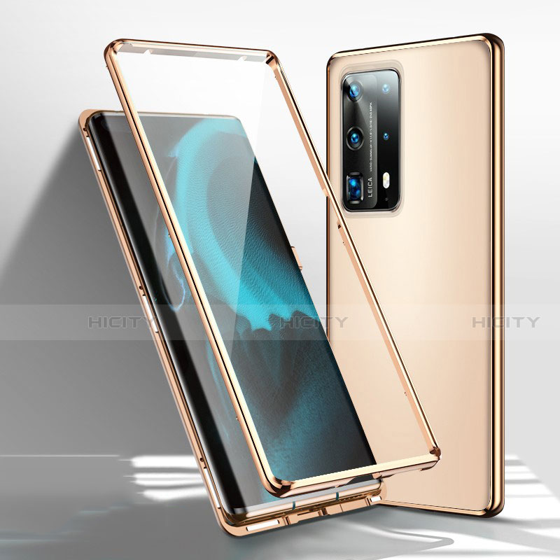 Funda Bumper Lujo Marco de Aluminio Espejo 360 Grados Carcasa T01 para Huawei P40 Pro+ Plus