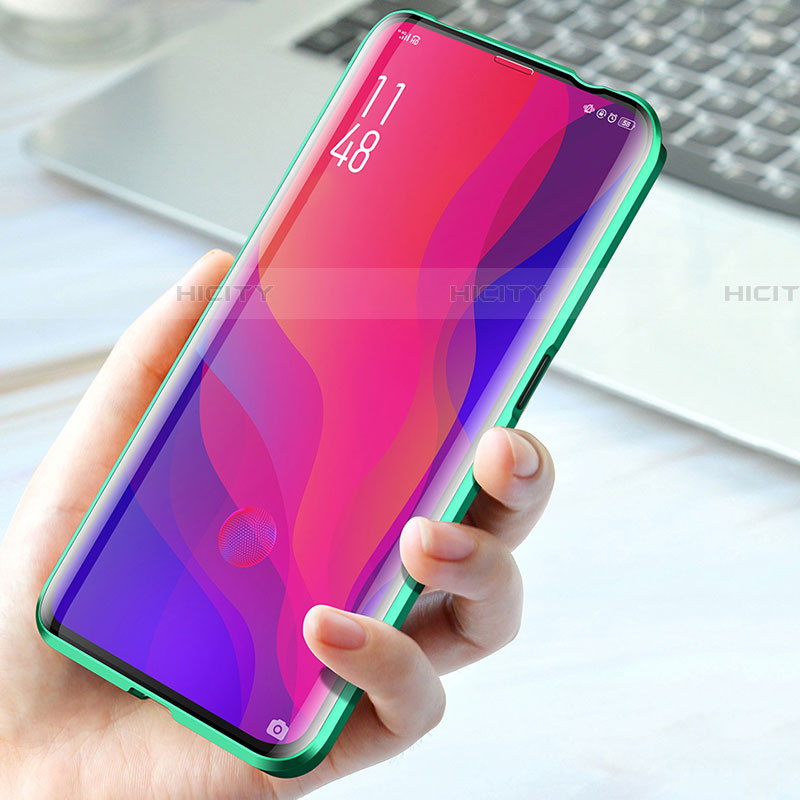 Funda Bumper Lujo Marco de Aluminio Espejo 360 Grados Carcasa T01 para Oppo Find X