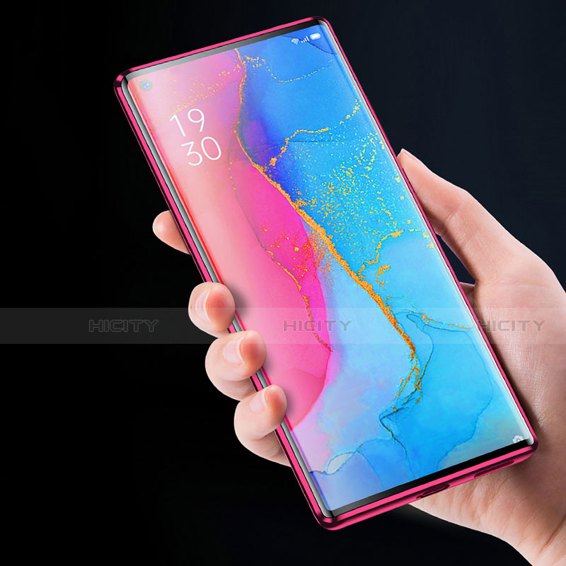 Funda Bumper Lujo Marco de Aluminio Espejo 360 Grados Carcasa T01 para Oppo Reno3 Pro