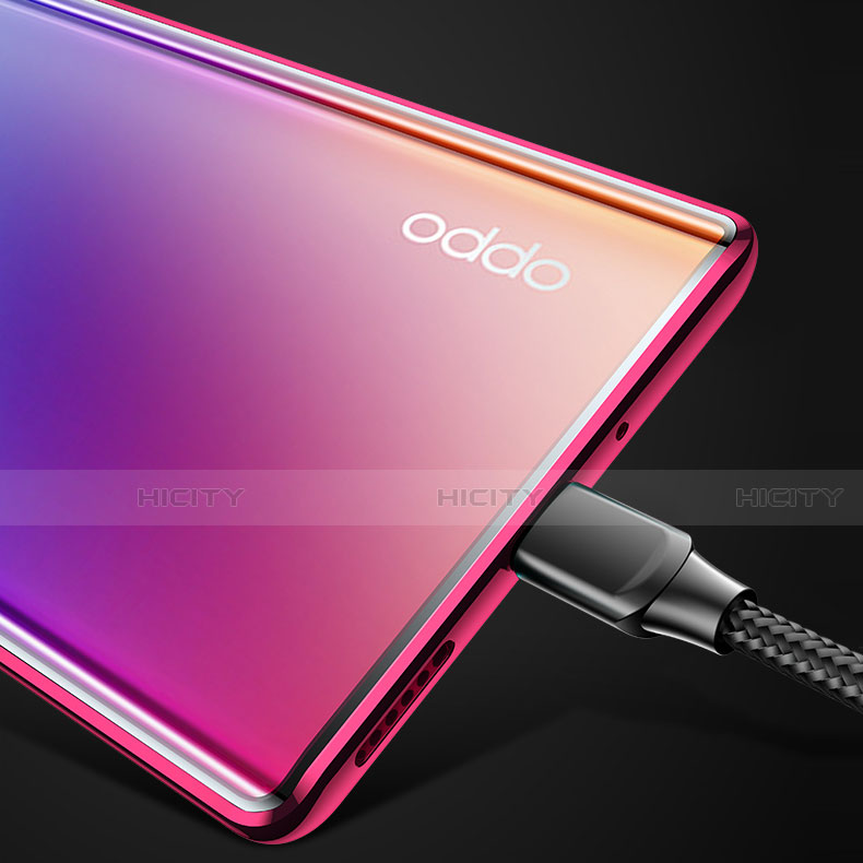 Funda Bumper Lujo Marco de Aluminio Espejo 360 Grados Carcasa T01 para Oppo Reno3 Pro